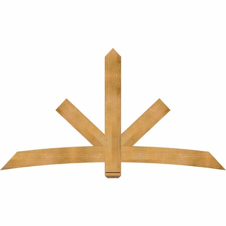 Ekena Millwork Alberta Rough Sawn Timber Gable Bracket, Western Red Cedar, 84"W x 45"H x 2"D x 6"F, 13/12 Pitch GBW084X45X0206ALB00RWR